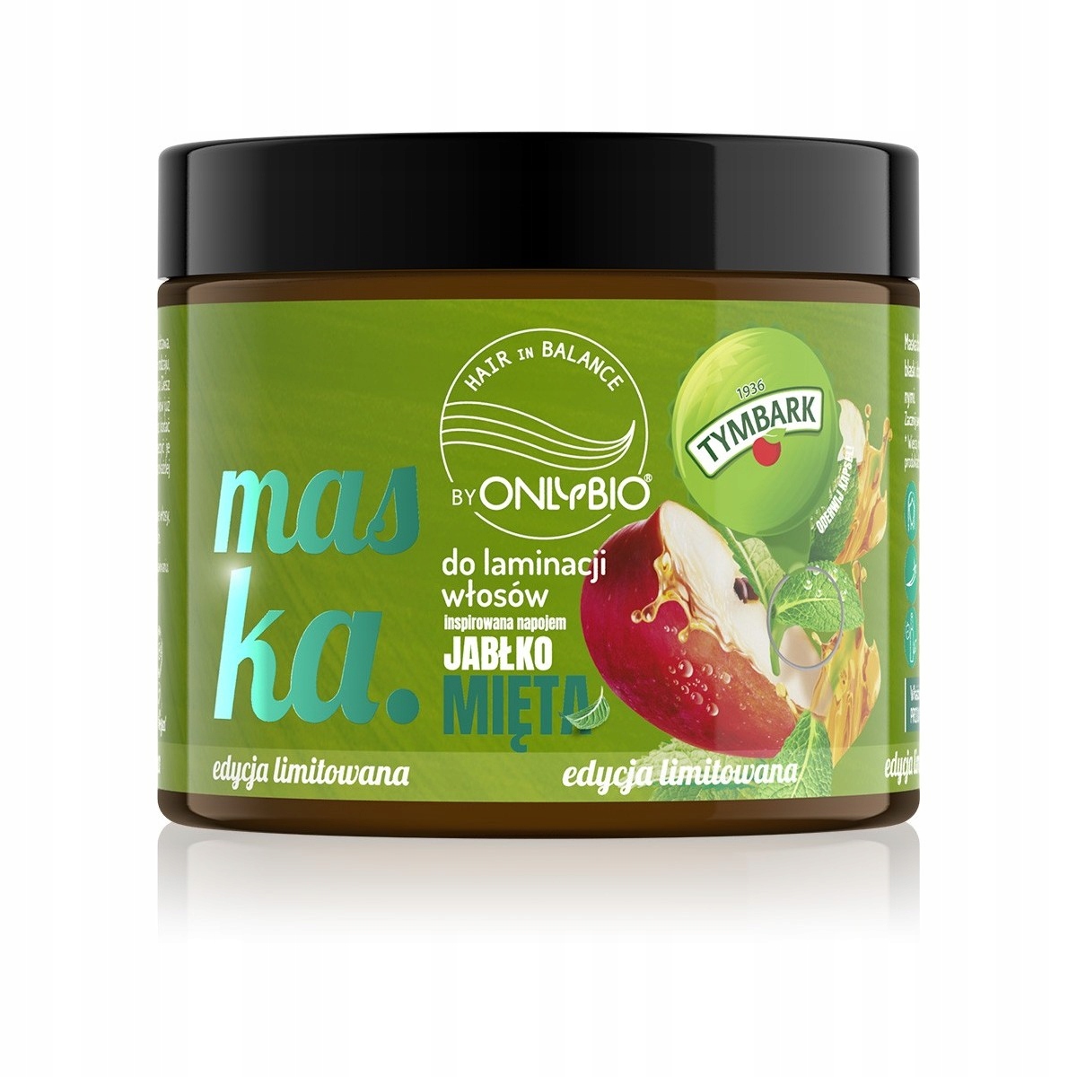 ONLYBIO TYMBARK MASKA DO LAMINACJI WŁOSÓW JABŁKO MIĘTA 200ML