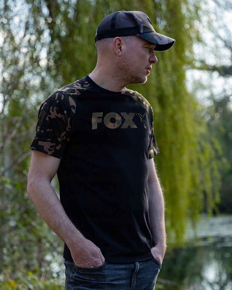 KOSZULKA T-SHIRT FOX RAGLAN BLACK CAMO ROZMIAR 3XL Rozmiar 3XL
