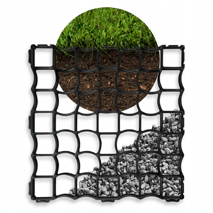 Parkovací Mřížka Trávníková Silniční Deska Na Parkování 50x50x4CM 10 Ks