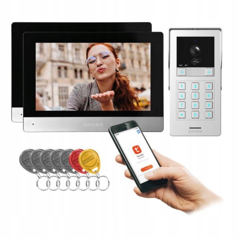 Videodomofonový set Gayd MULTI2, Wi-Fi Tuya Smart, šifrovač, Full Hd 8"