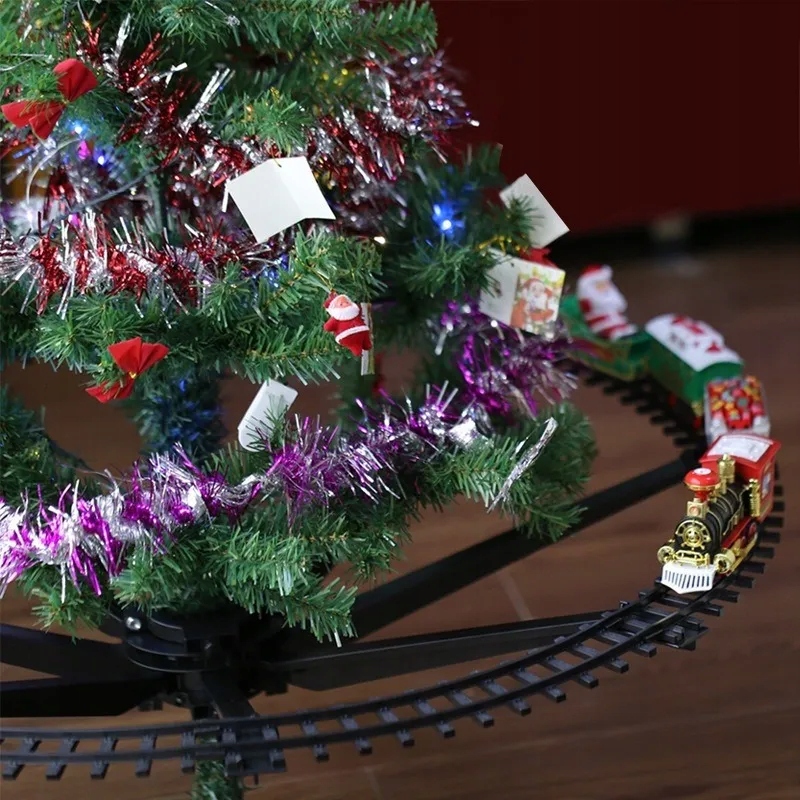 Christmas Tree Decoration Train Track Frame Railway Car with Sound&Light Kod producenta pcxxltm