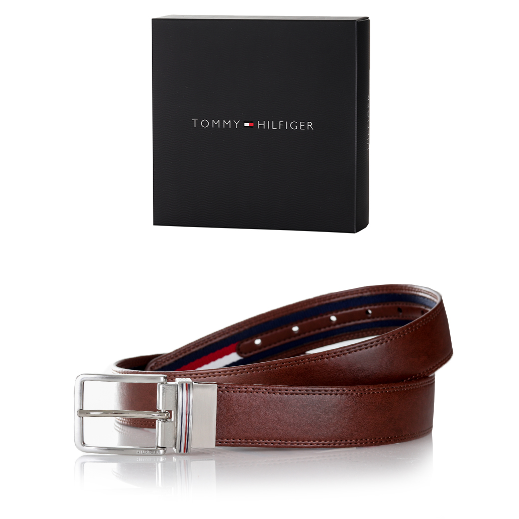 

Pasek Tommy Hilfiger 2W1 Dwustronny 34/85 Brown
