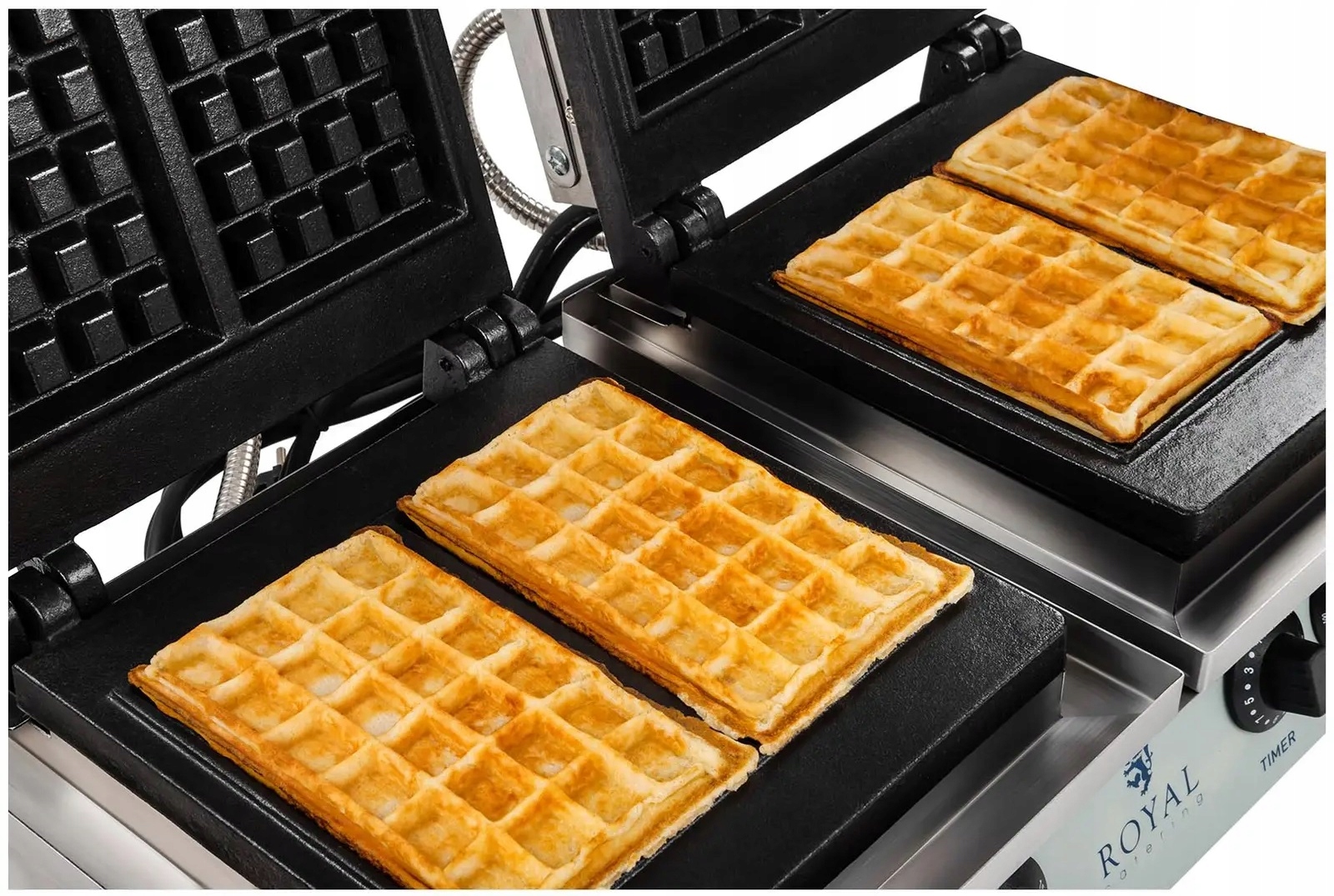 Gofrownica profesjonalna 2 x 2000 W prostokątna ROYAL CATERING RCWM-4000-E Marka Royal Catering