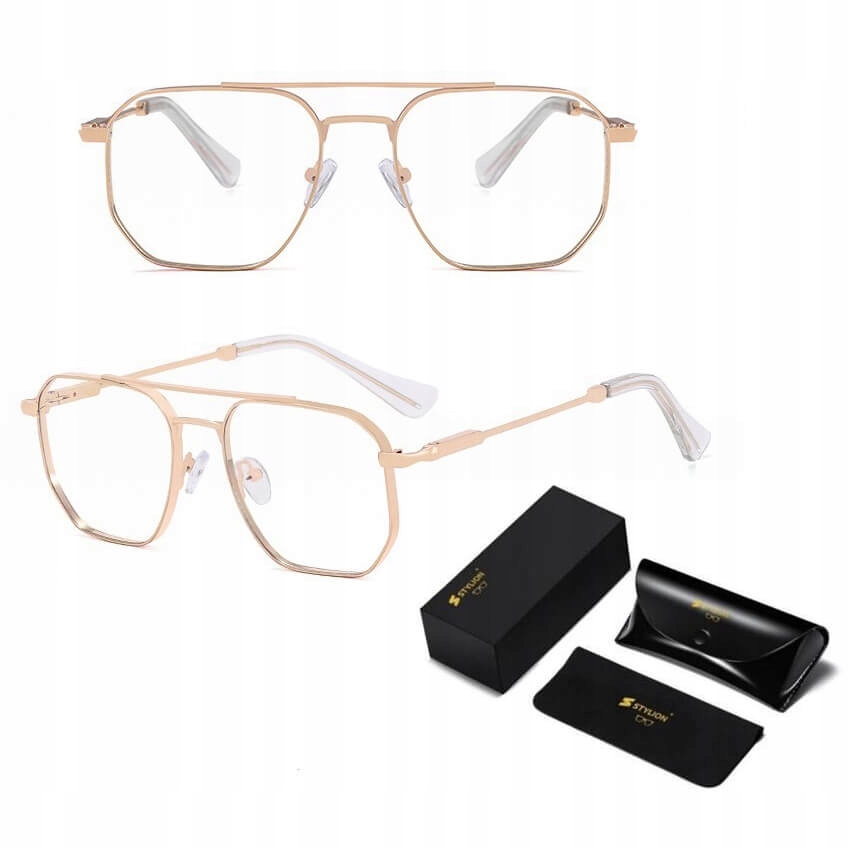 Pilotky Brýle Bez Dioptrií pro Pc Blue Light Uv Obroučky Flexy Unisex