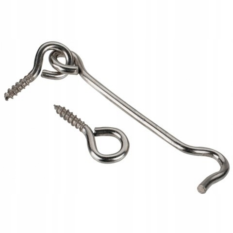 Haczyk okienny 60mmx2,5mm oczko gwint do drewna