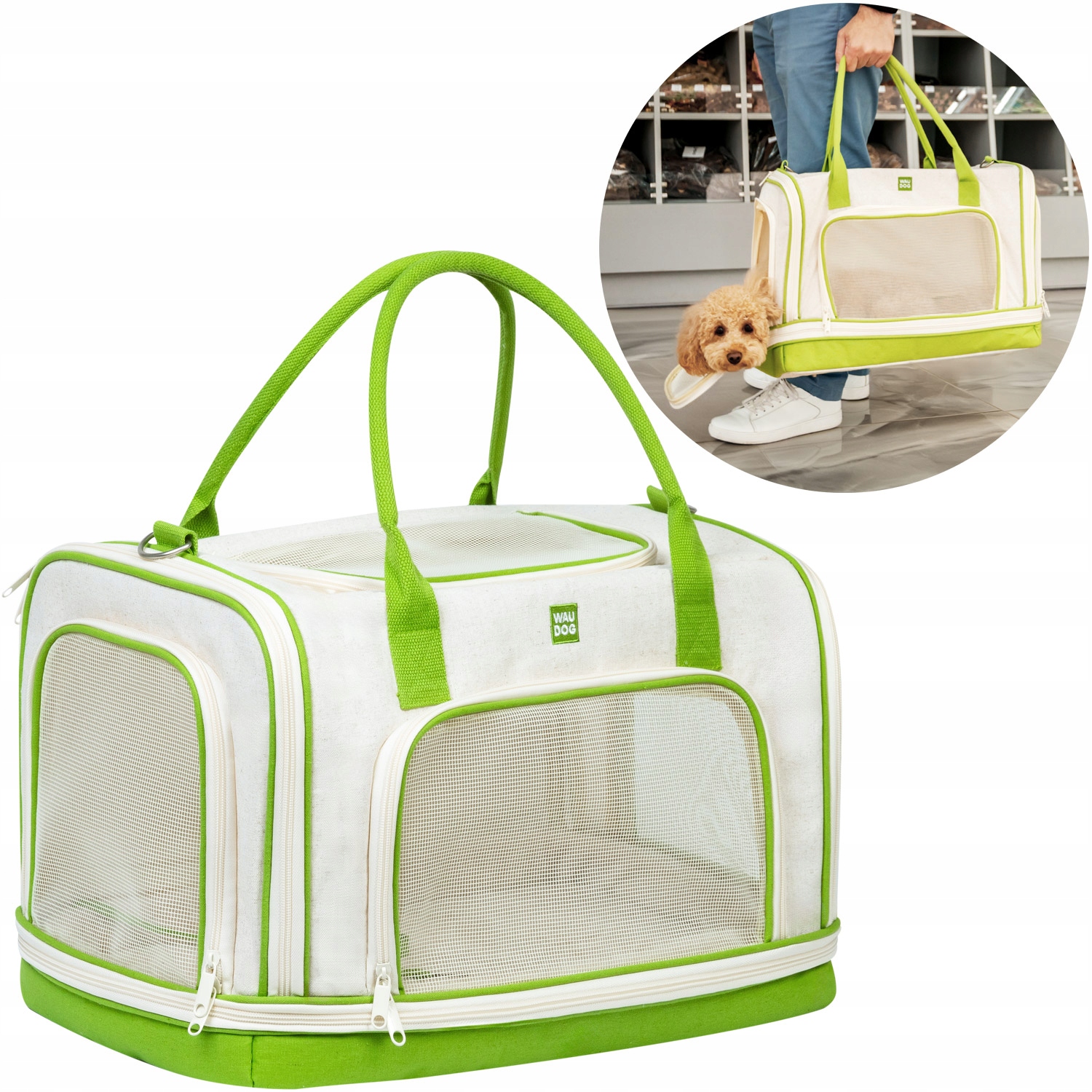 Levně Přepravní taška pro kočky a psa Waudog Relax Eco, 47x30x28 cm, do 8 kg