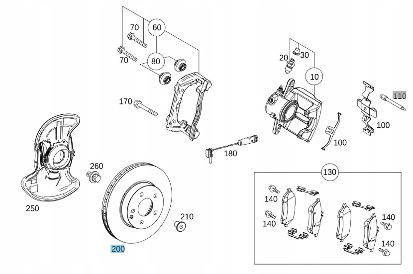 Tarcza hamulcowa Mercedes-Benz SLK W172