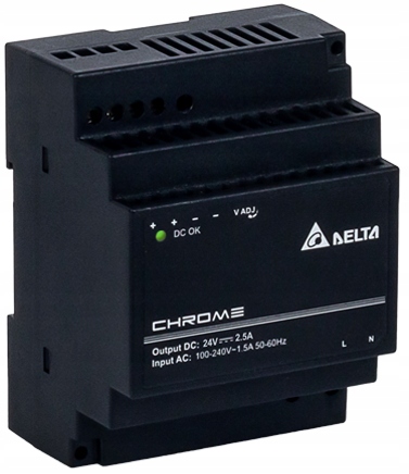 Zasilacz Impulsowy Napięciowy Szyna Din TS35 60W 2,5A 24V Delta Electronics