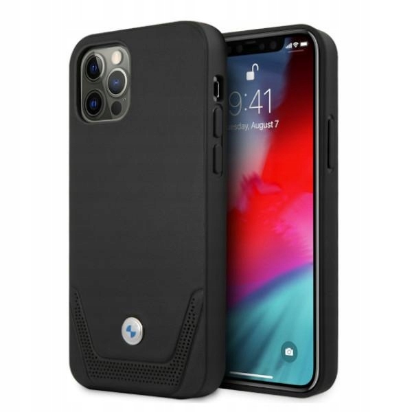 Etui skórzane Bmw BMHCP12MRSWPK do iPhone 12/12 Pro 6,1" czarne