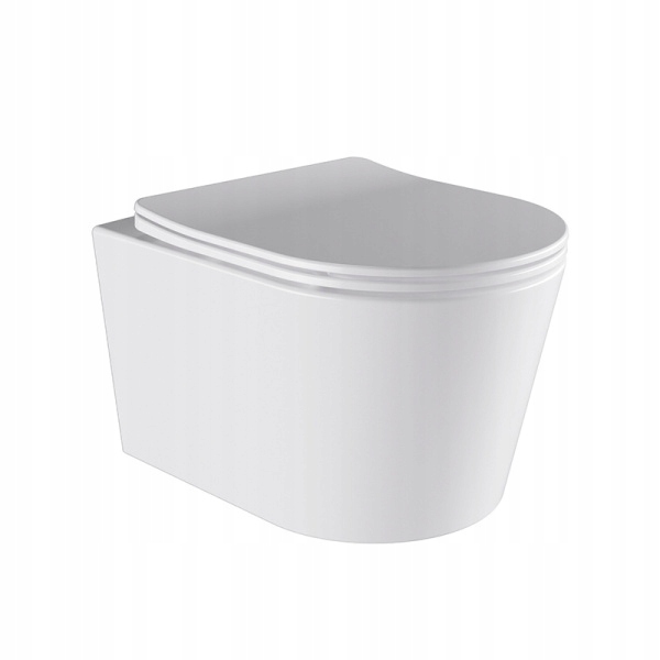 Miska Wc Wisząca Tornado ELITE-WH-03 Biała Deska Wolnoopadająca Duroplast