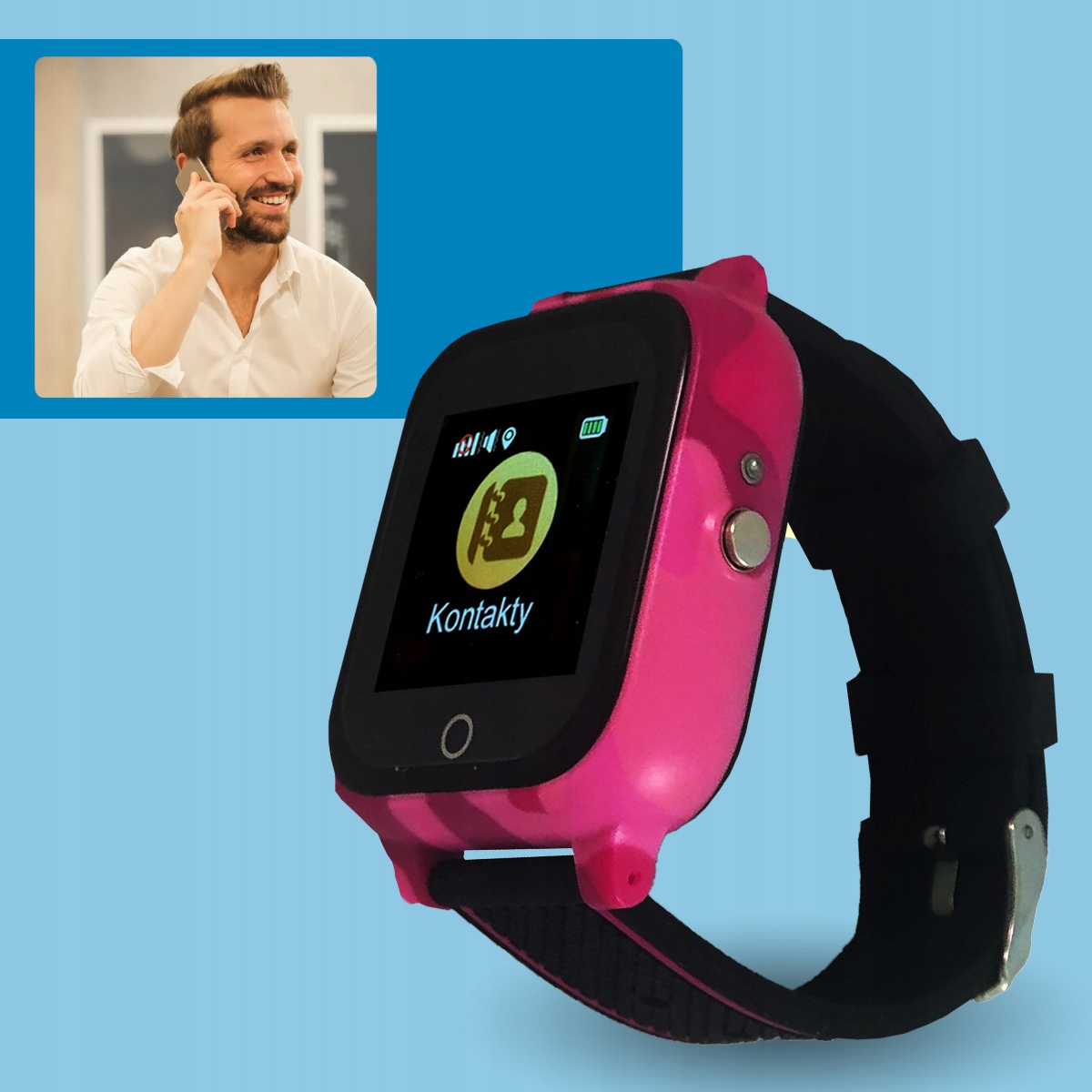 Prezent Dla Dziecka Smartwatch GPS: CALMEAN CARE Złącza microSIM