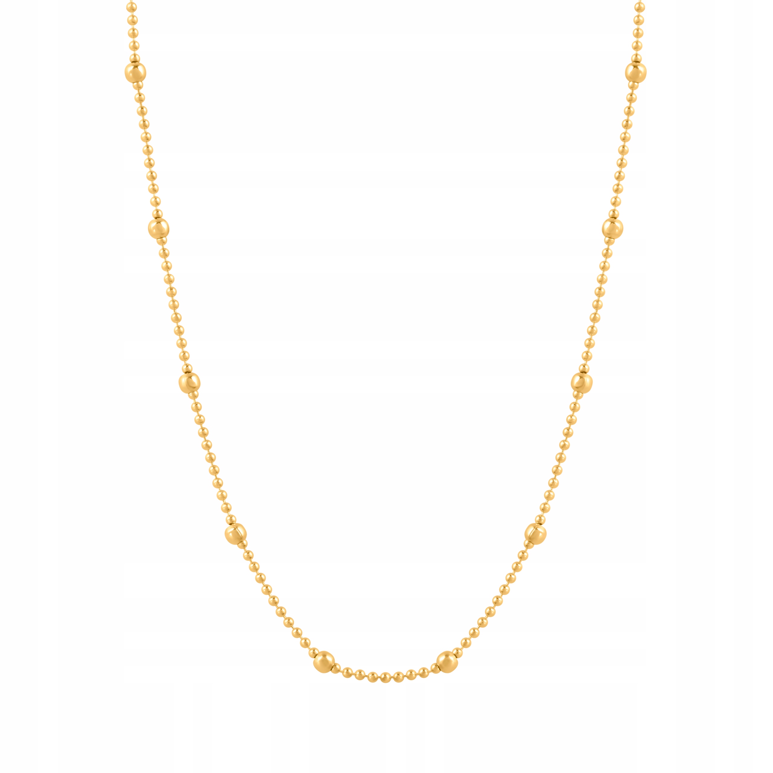 Naszyjnik pozłacany Ania Kruk złote kulki gładkie srebro 925