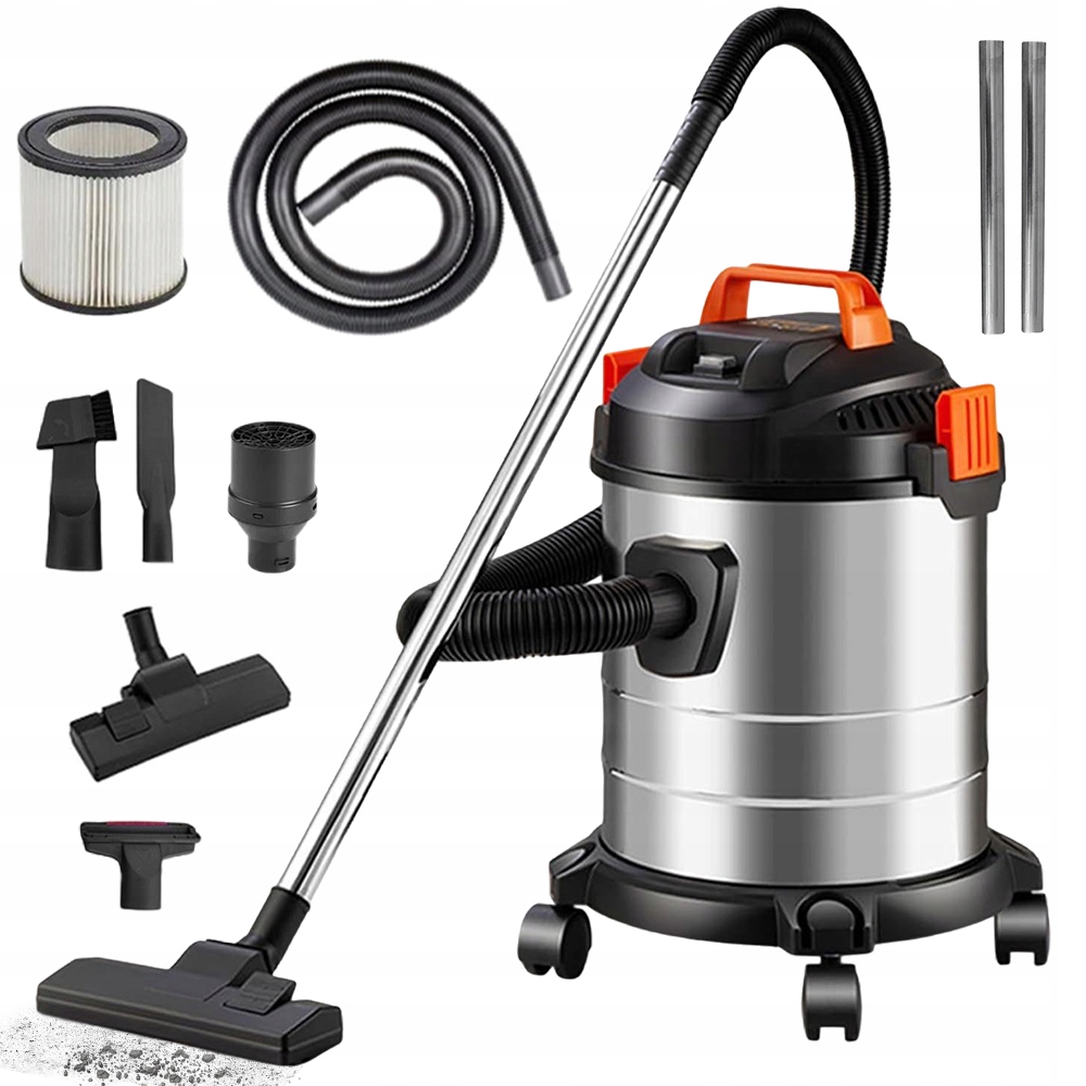 Vysavač 20L 2000W Výkonný Pro Mokré I Suché Vysávání