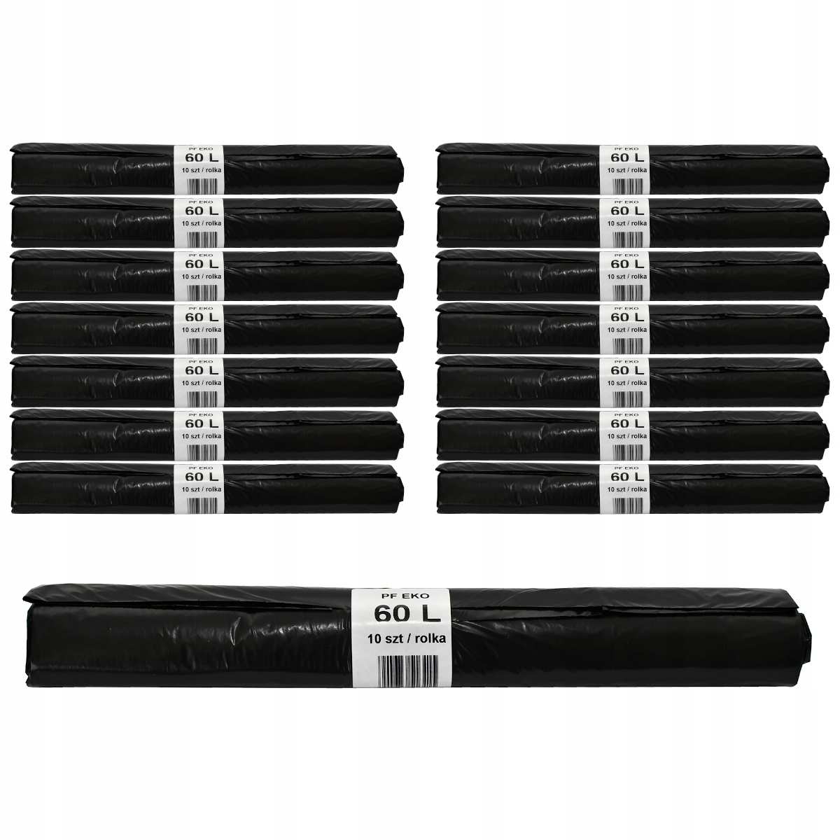 

Worki Na Śmieci 60L 150 sztuk Czarne Pf Eko