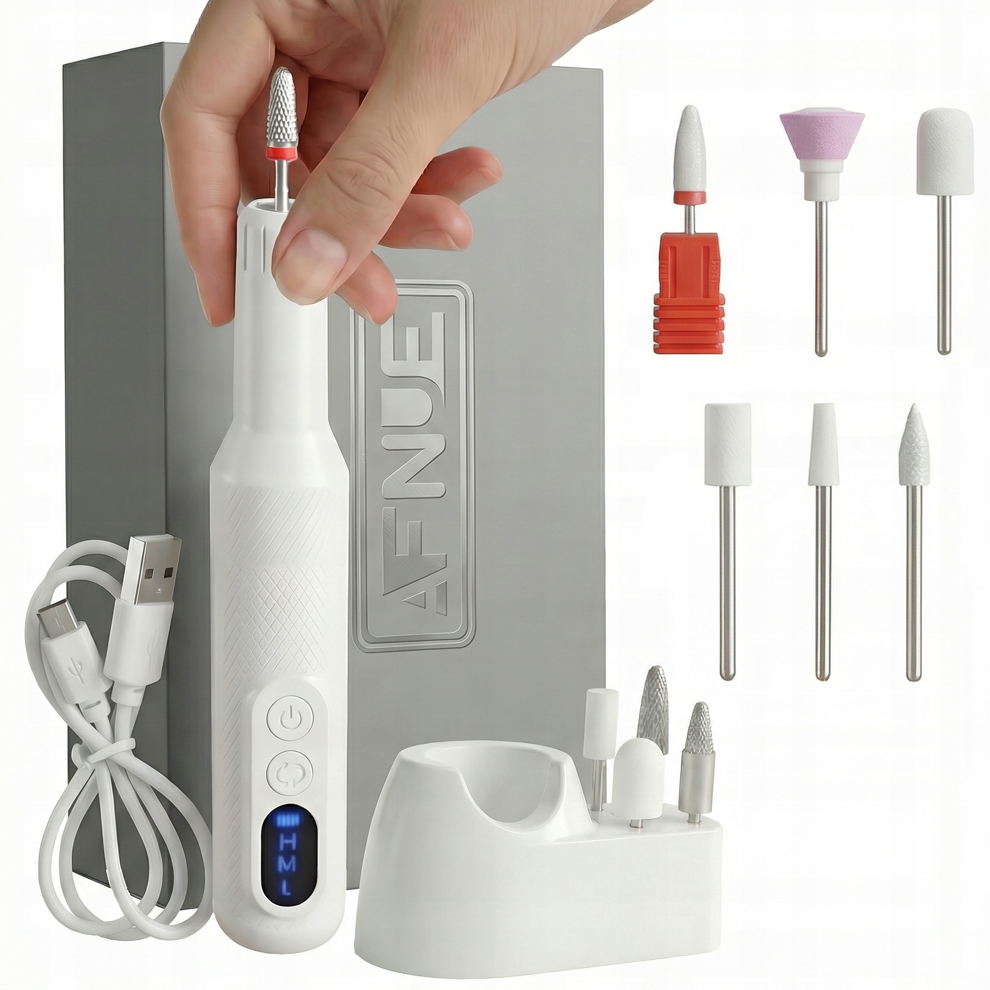 ФРЕЗЕР ДЛЯ НОГТЕЙ МАНИКЮР ПЕДИКЮР ПРОФЕССИОНАЛЬНЫЙ БЕСПРОВОДНОЙ НАБОР