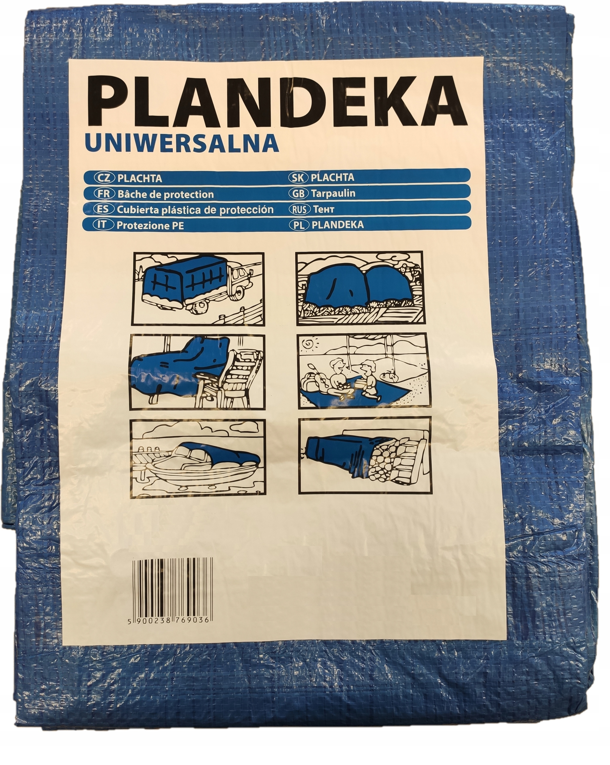 

Plandeka 3x5 M Niebieska Uniwersalna 55 g/mkw