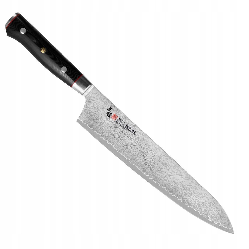 Mcusta Zanmai VG-10 Pro Zebra Japonský ostrý kuchynský nôž šéfkuchára 24 cm