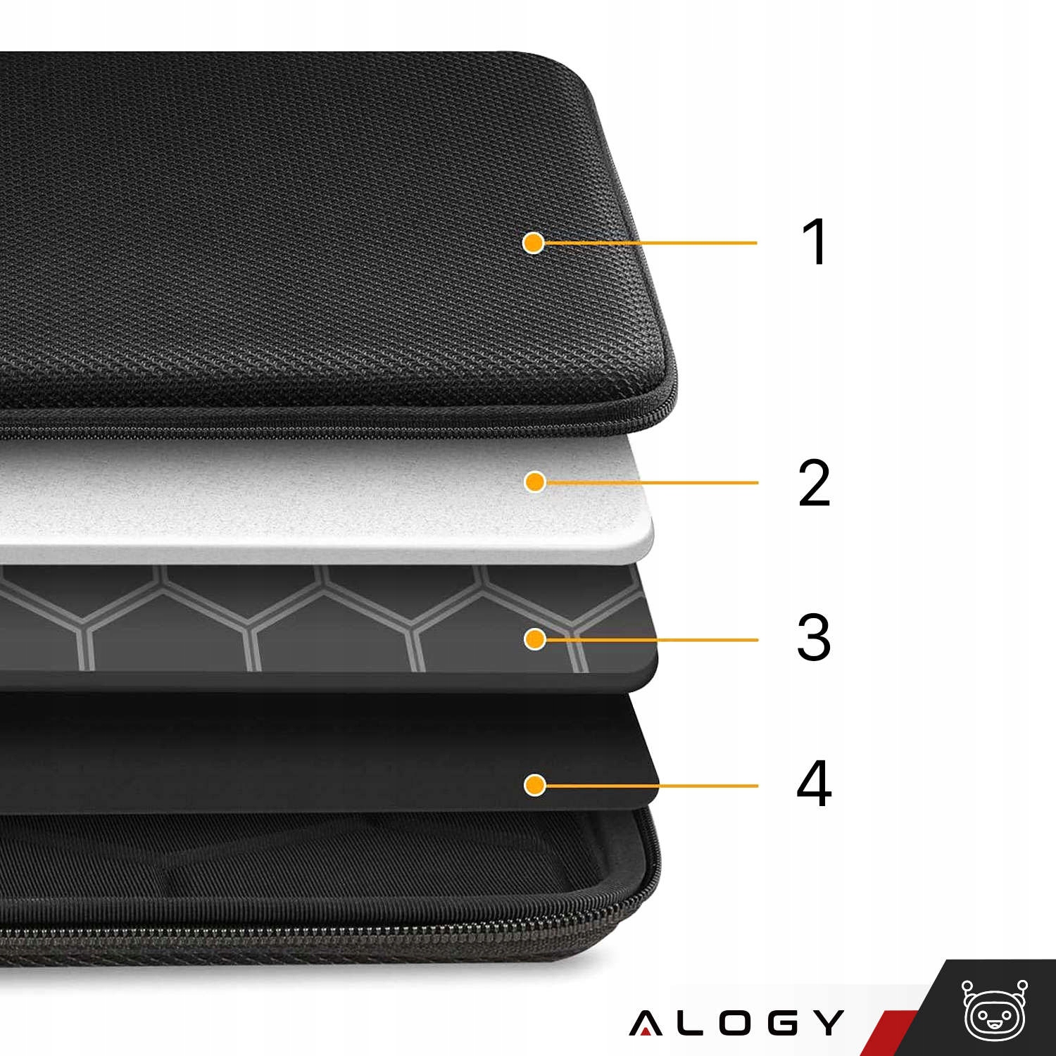 ETUI CASE WYTRZYMAŁA TORBA FUTERAŁ NA LAPTOP TABLET 13-14 CALI HARD FOAM Stan opakowania oryginalne