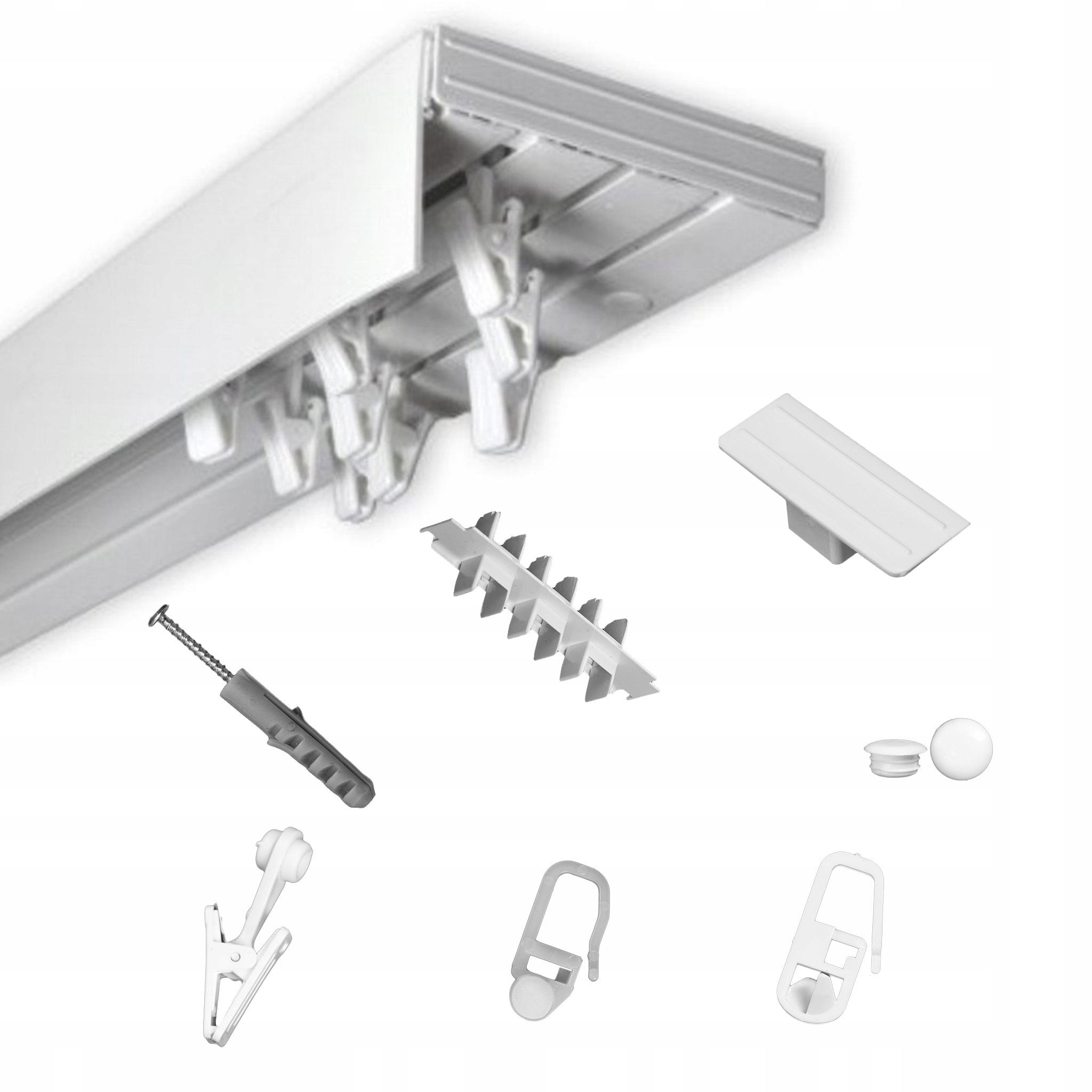 

Szyna Sufitowa 3-torowa z 0SŁONĄ 5cm Wymiar 300 cm