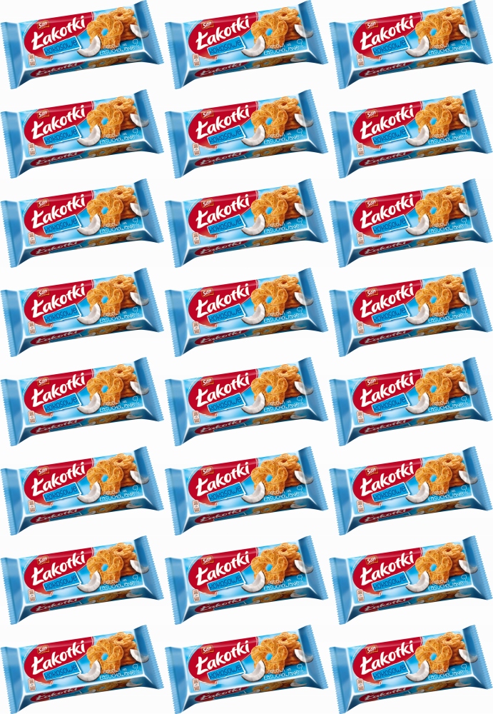 Herbatniki San Łakotki Kokosowe 168g x24