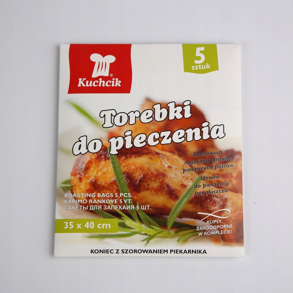 

Torebki Do Pieczenia 35x40 z klipsem Kuchcik 5szt