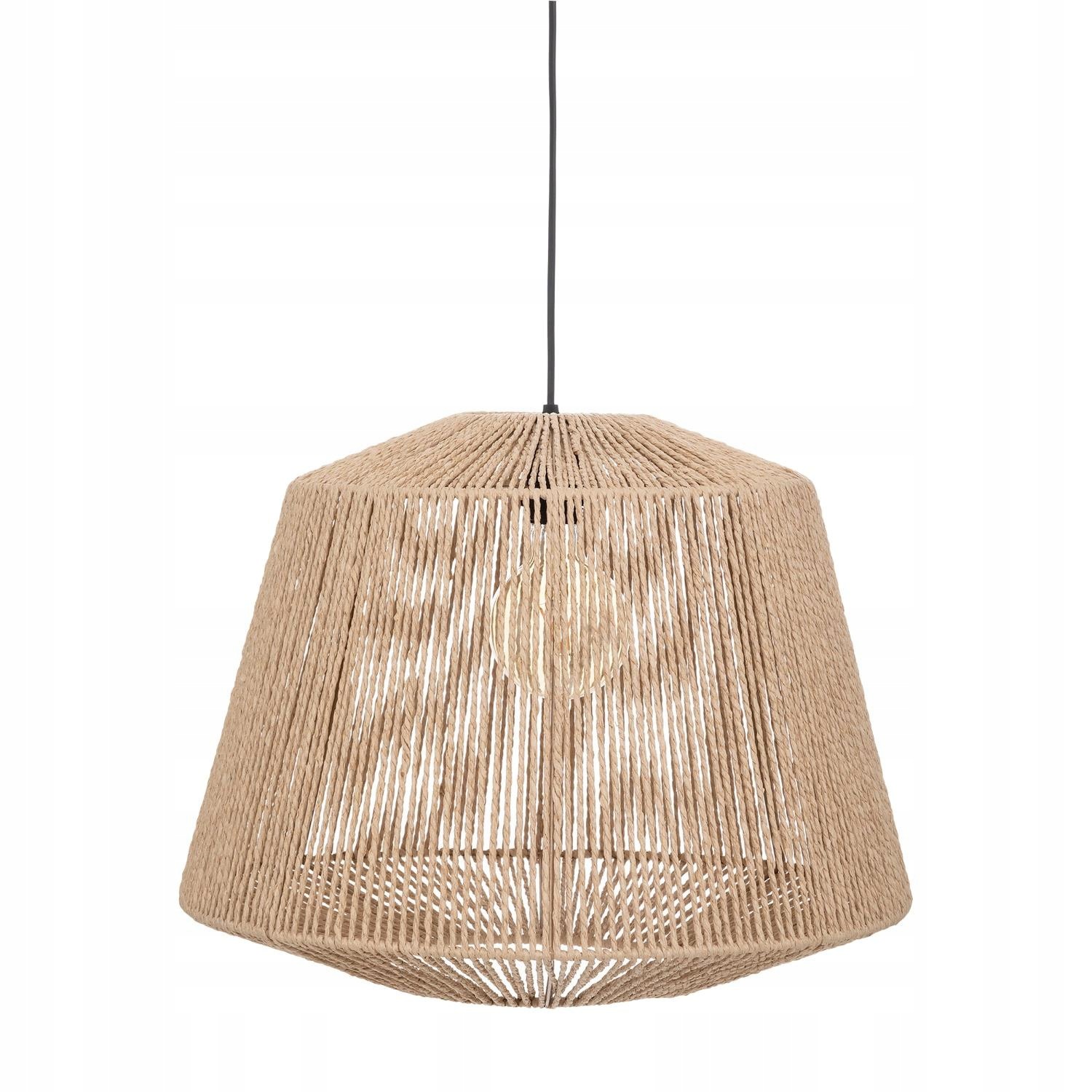 Pletená závesná lampa Jily, kov, Ø 48 cm