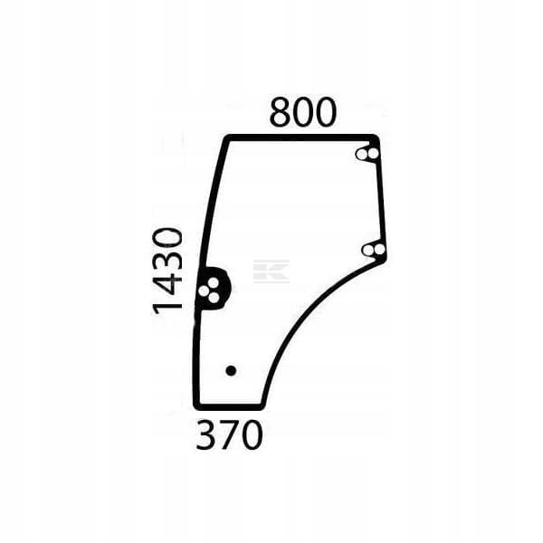Sklo dveří levé 84396396 Kramp