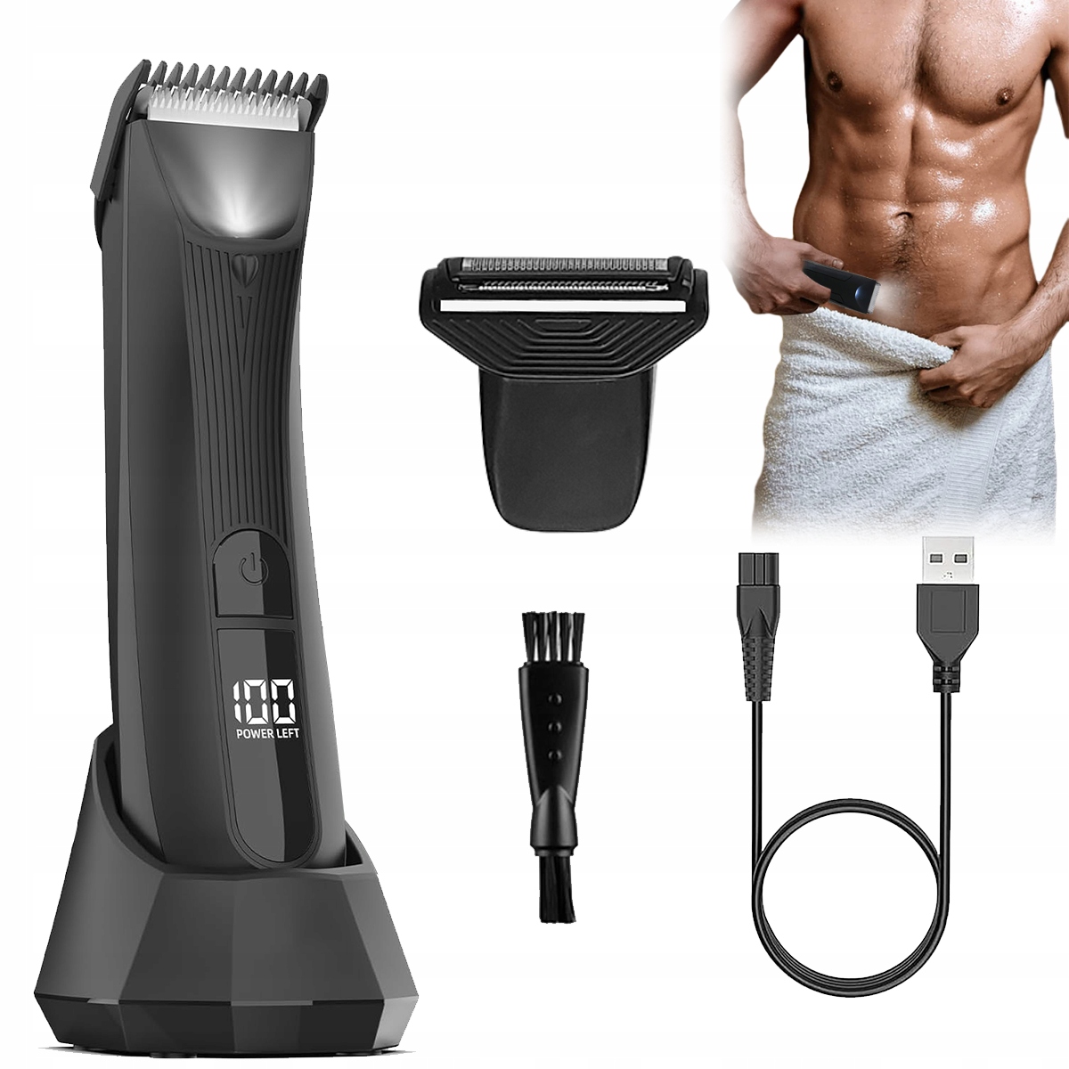 Wodoodporna Golarka Trymer Golenia Ciała Miejsc Intymnych Zestaw