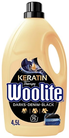 Levně Woolite Dark Keratin 4,5 l/75 praní