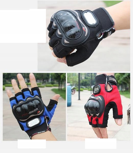 RĘKAWICE MOTOCYKLOWE PRO-BIKER KRÓTKIE BEZ PALCÓW Model PRO-BIKER