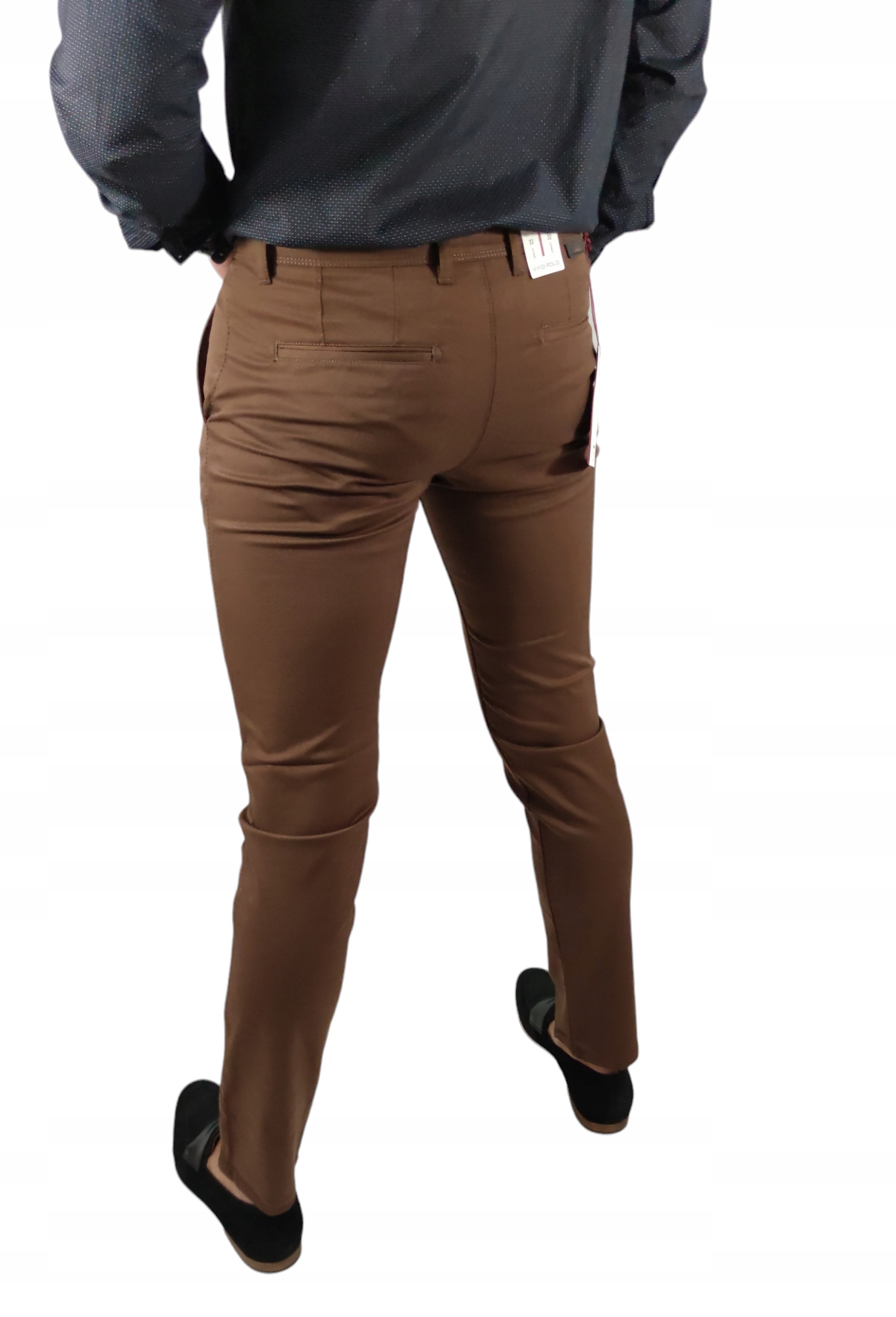 Dámské slim kalhoty hnědé hladké VP25 W38