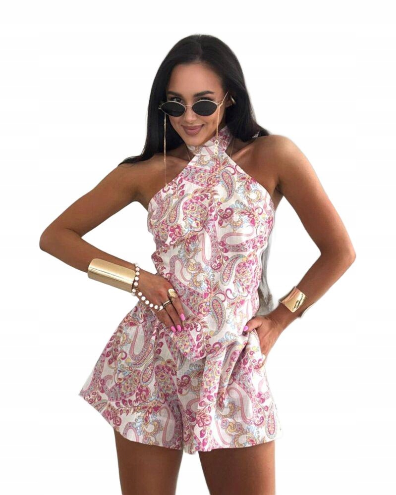 La Milla Komplet Halenka/šátek Šortky Multicolor/bílá Xs/s