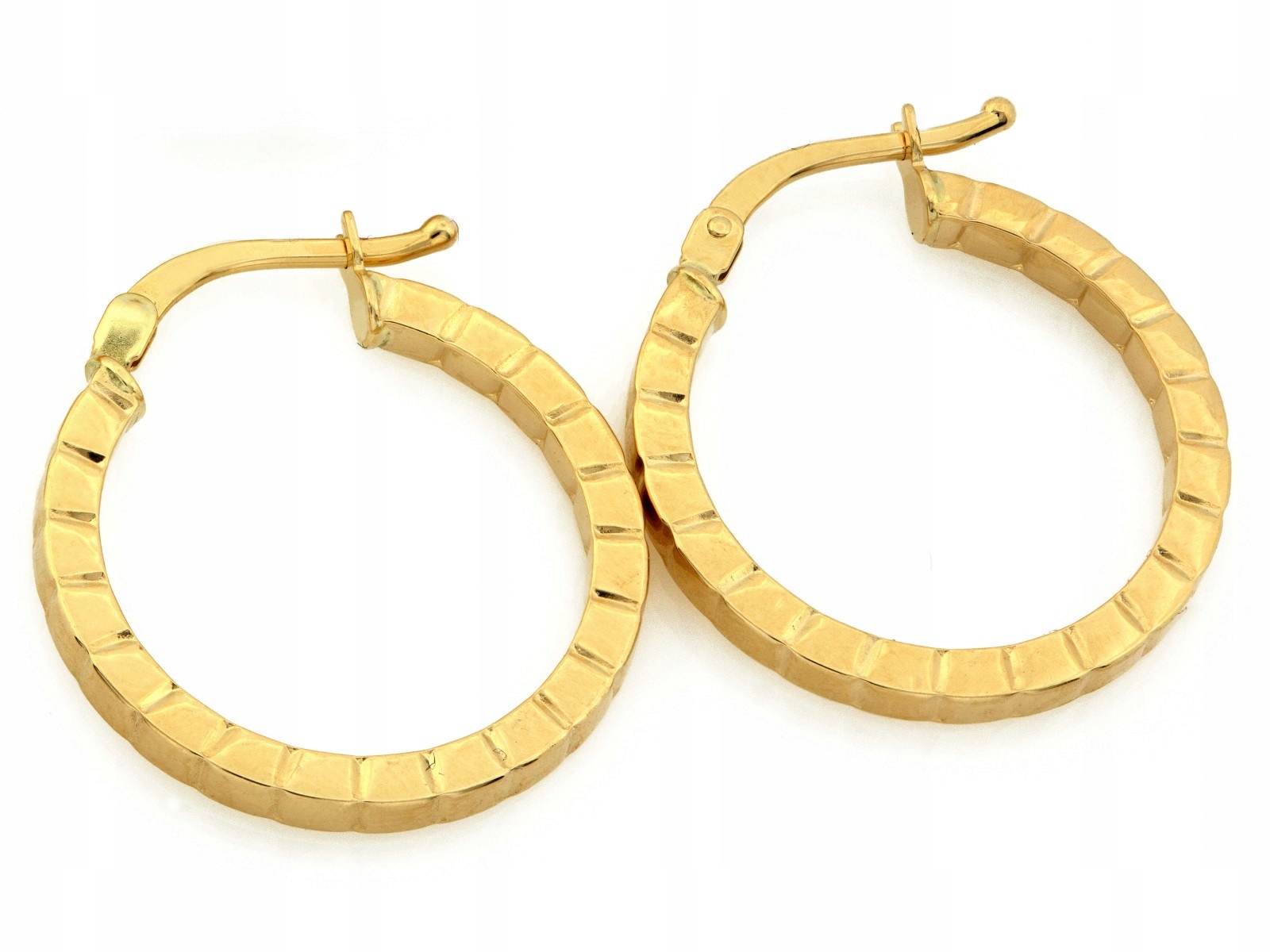 Náušnice zlaté dámské 585 kolo efektní moderní