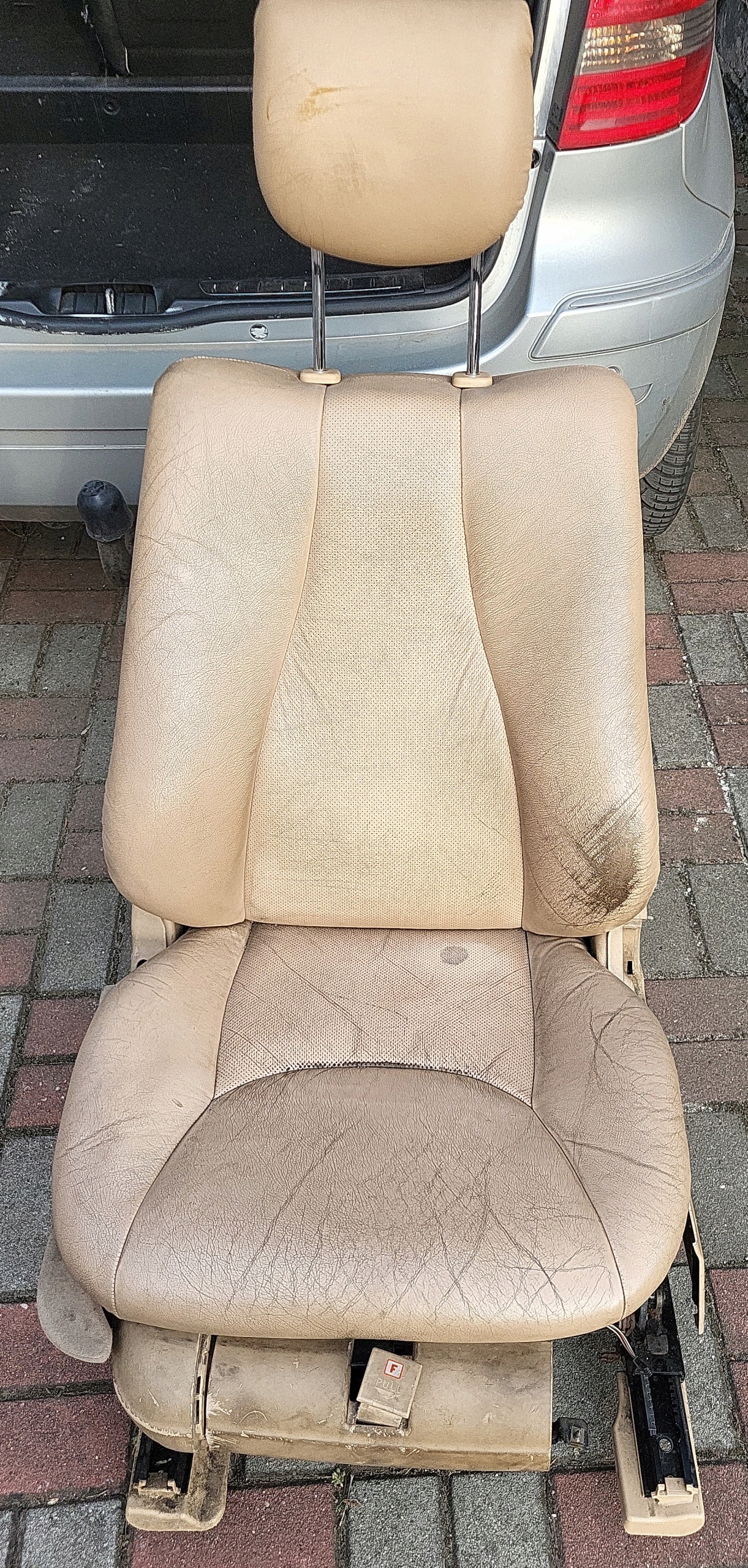 seat left front driver´s support rest MERCEDES S W220 OE EU beige