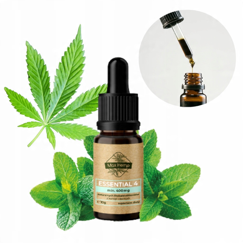 

Max Hemp Essential Olejek 4% Cbd z miętą pieprzową