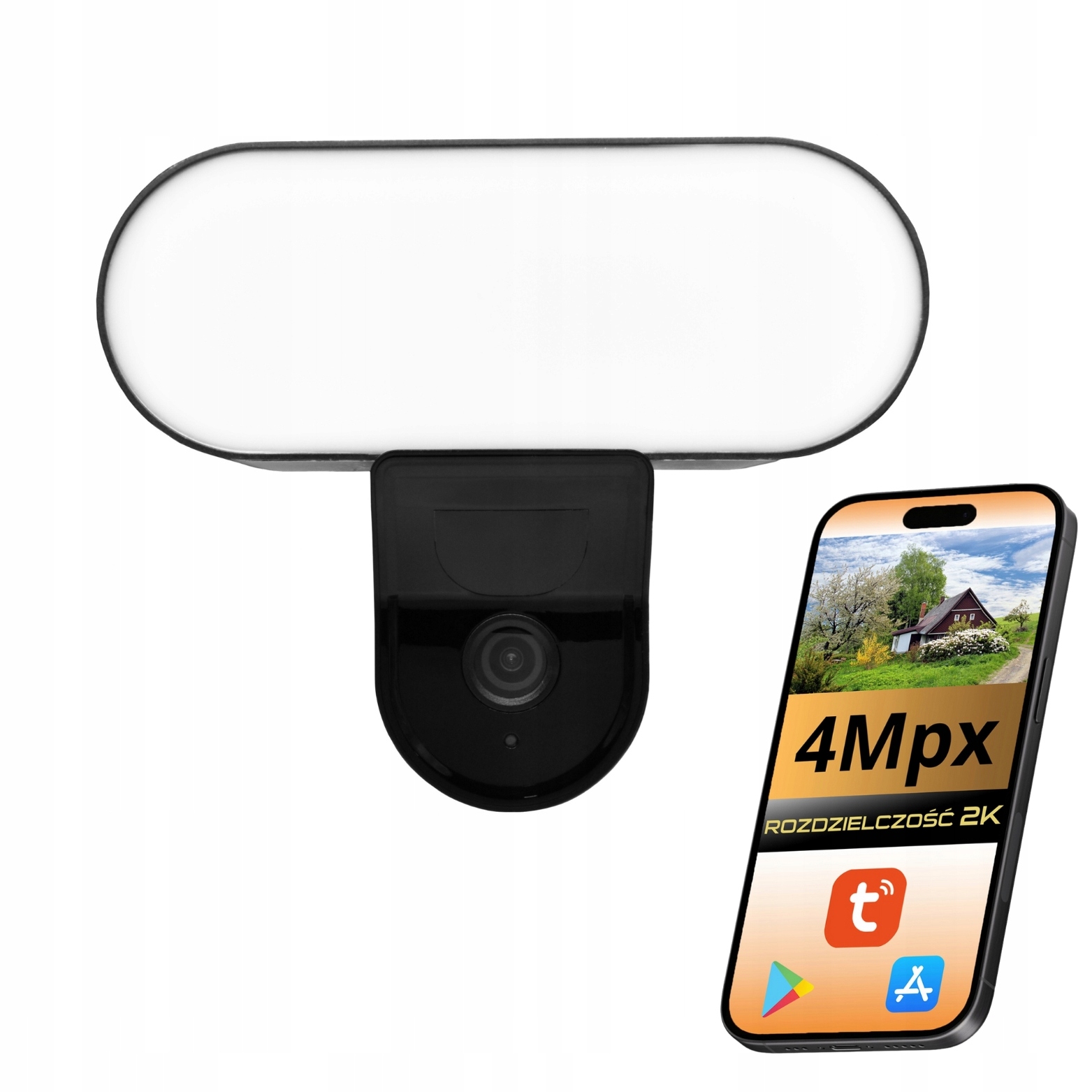 WiFi kamera s Ir Led Lampou Dvs 4Mpx Tuya Smart Lampa S Kamerou Skrytá Kamera