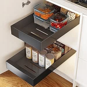 Covaodq 2 kusy teleskopických zásuviek 25 cm š x 43 cm h x 7 cm v