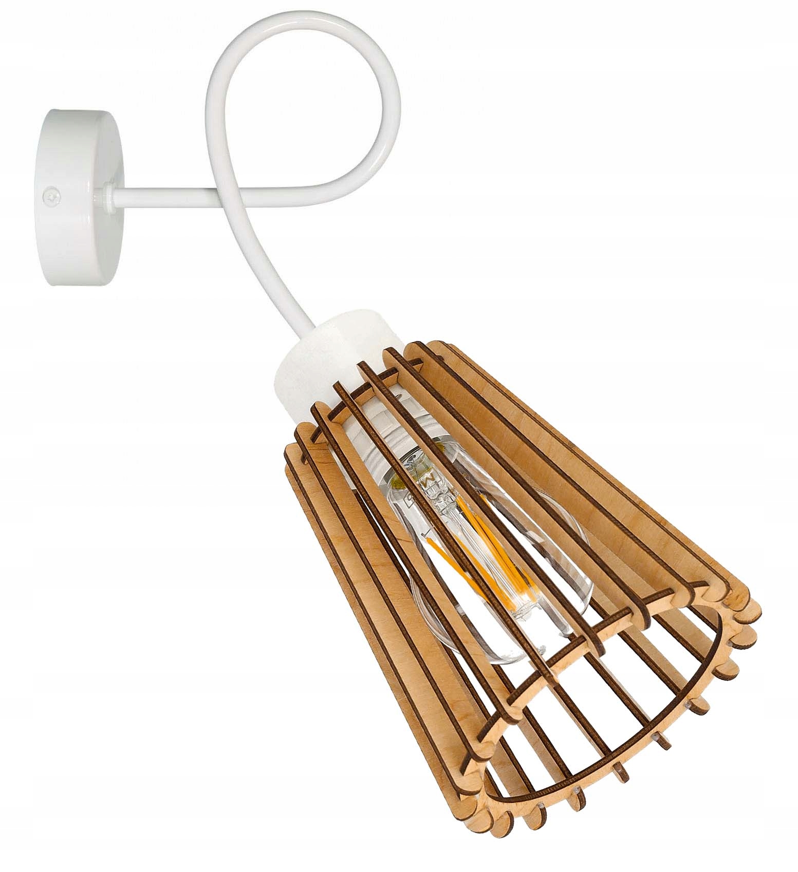 

Lampa kinkiet na E27 ścienny stały loft Drewno eko