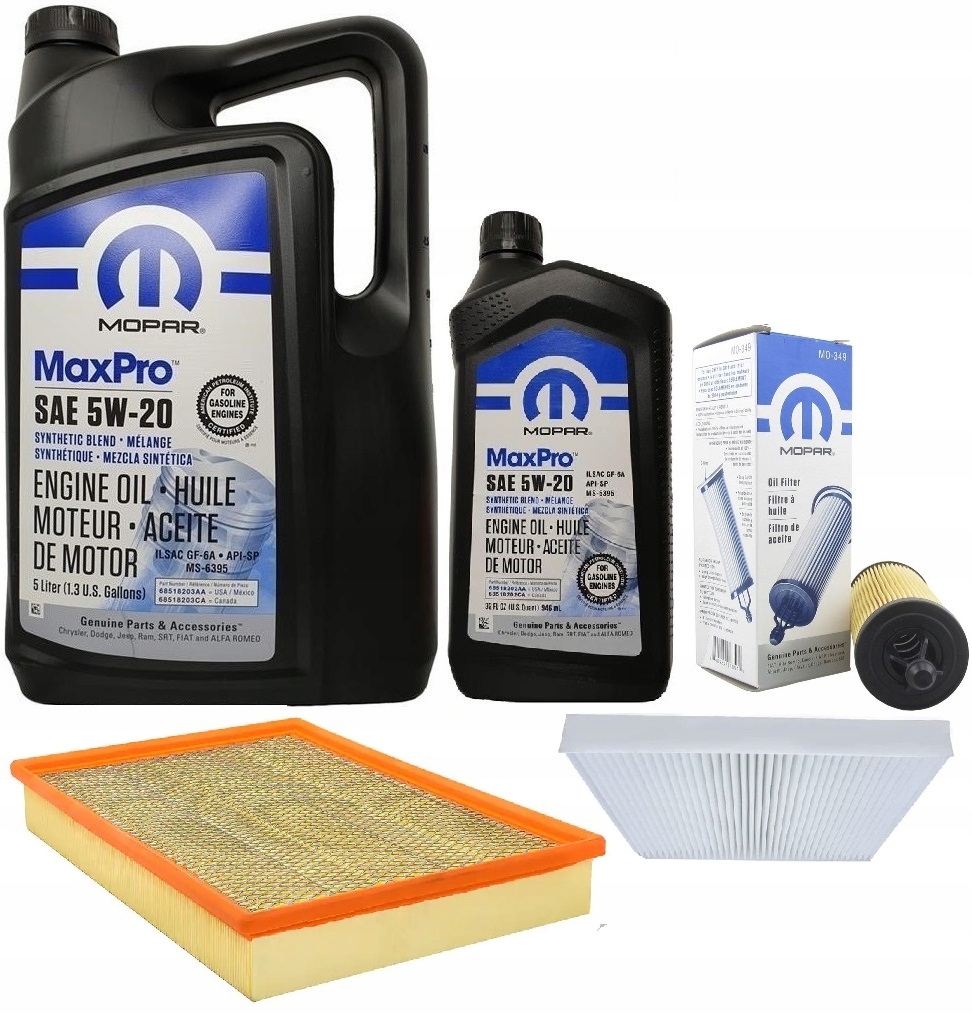 MOPAR 5W20 6L + FILTRY RAM 1500 3,6 2019-2020