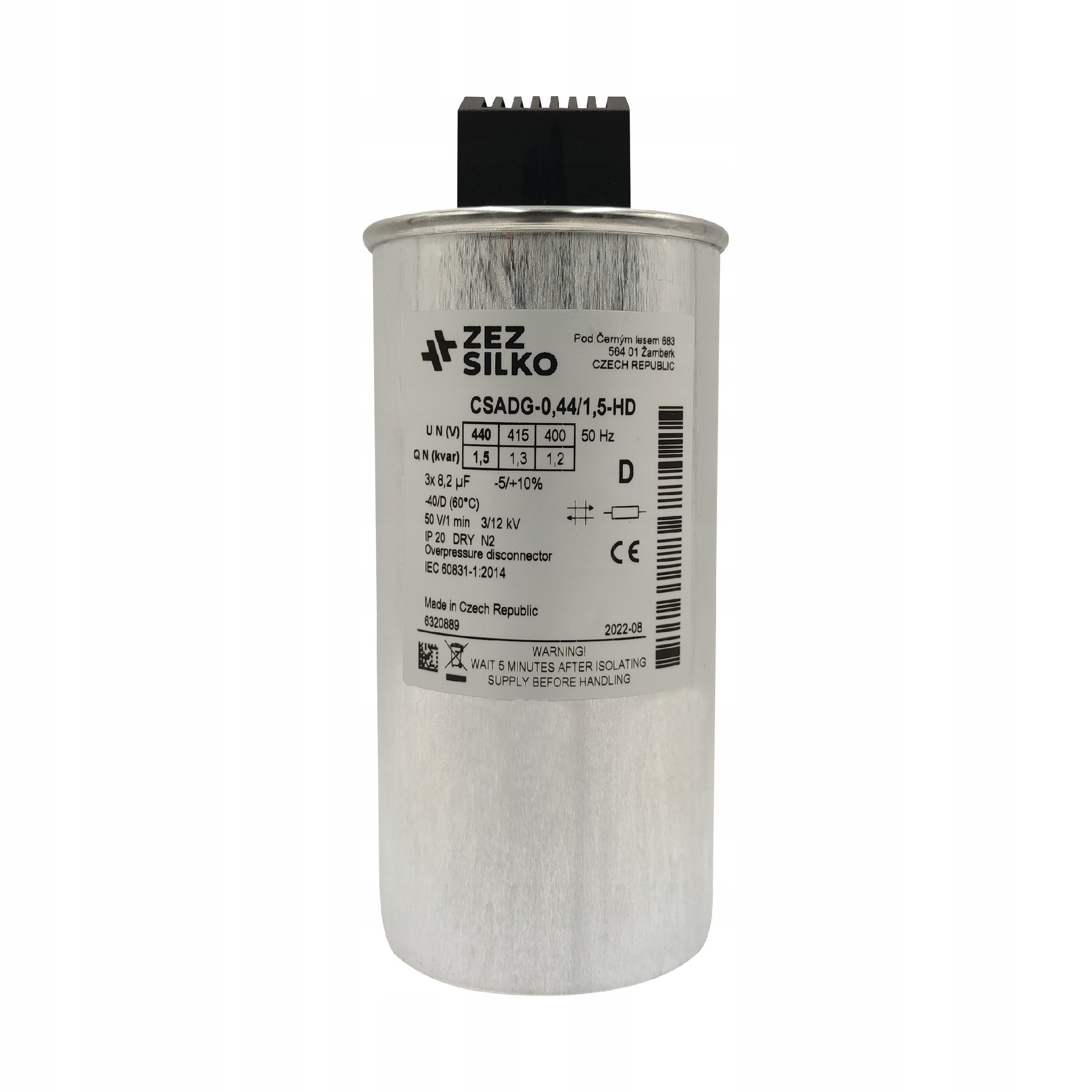 

Kondensator Zez Silko Csadg Hd 1,5kVAR 440V Nowy!