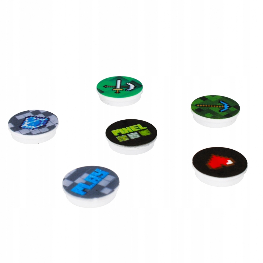 MAGNESY KOLOROWE PLASTIKOWA OBUDOWA PIXEL PIKSLE 30 mm 6 sztuk STARPAK Marka Starpak