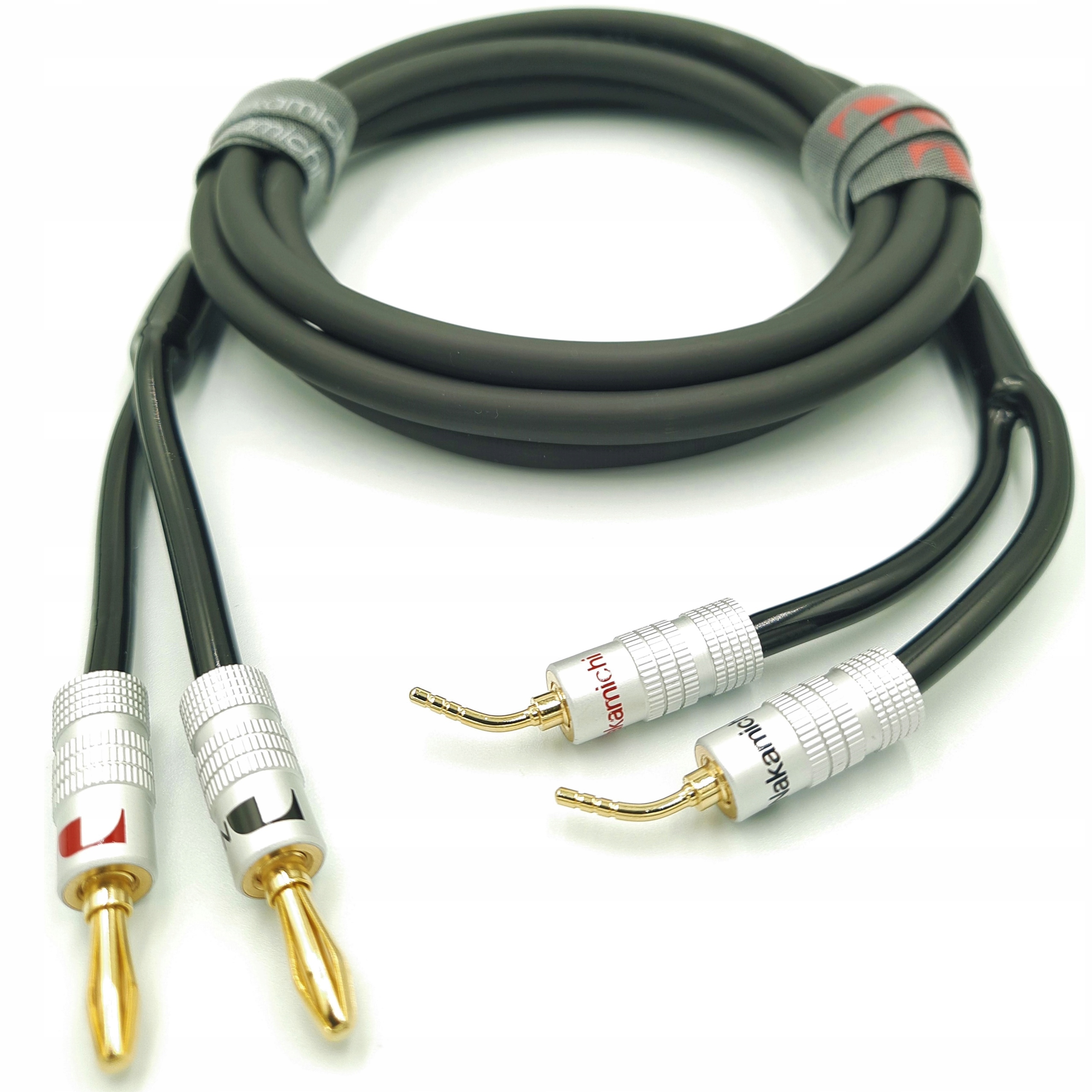 NAKAMICHI KABEL GŁOŚNIKOWY 2x2,5 banan igły 0,5m