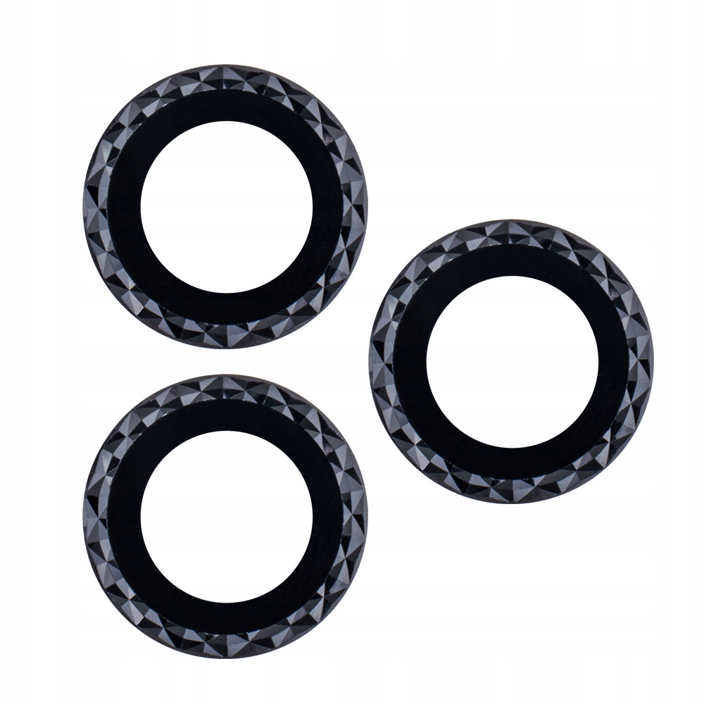 Zestaw szkieł na aparat do iPhone 13 Pro Max 6,7" black rhombus (3 sztuki)