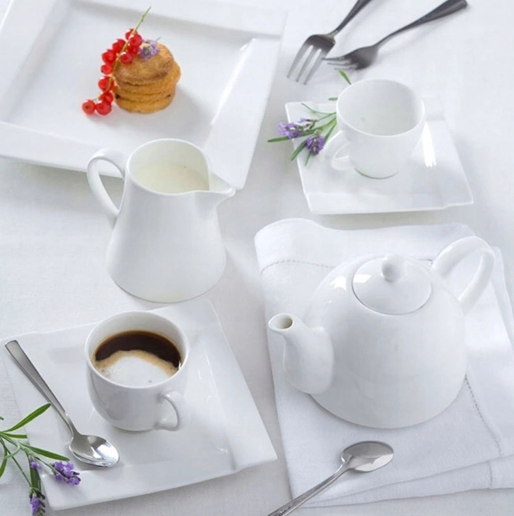 Zestaw Kawowy 12el AMBITION Kubiko 220ml+14cm Kolor biały