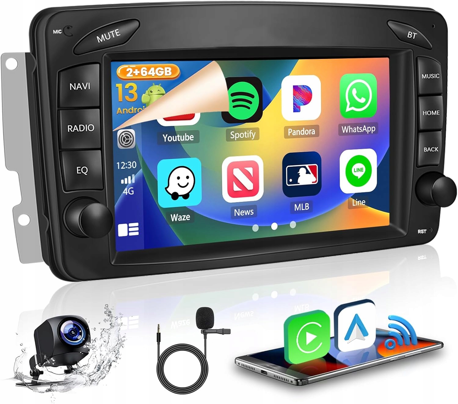 Automobilové rádio Hikity 2GB 64GB Android 13 pro Mercedes-Benz
