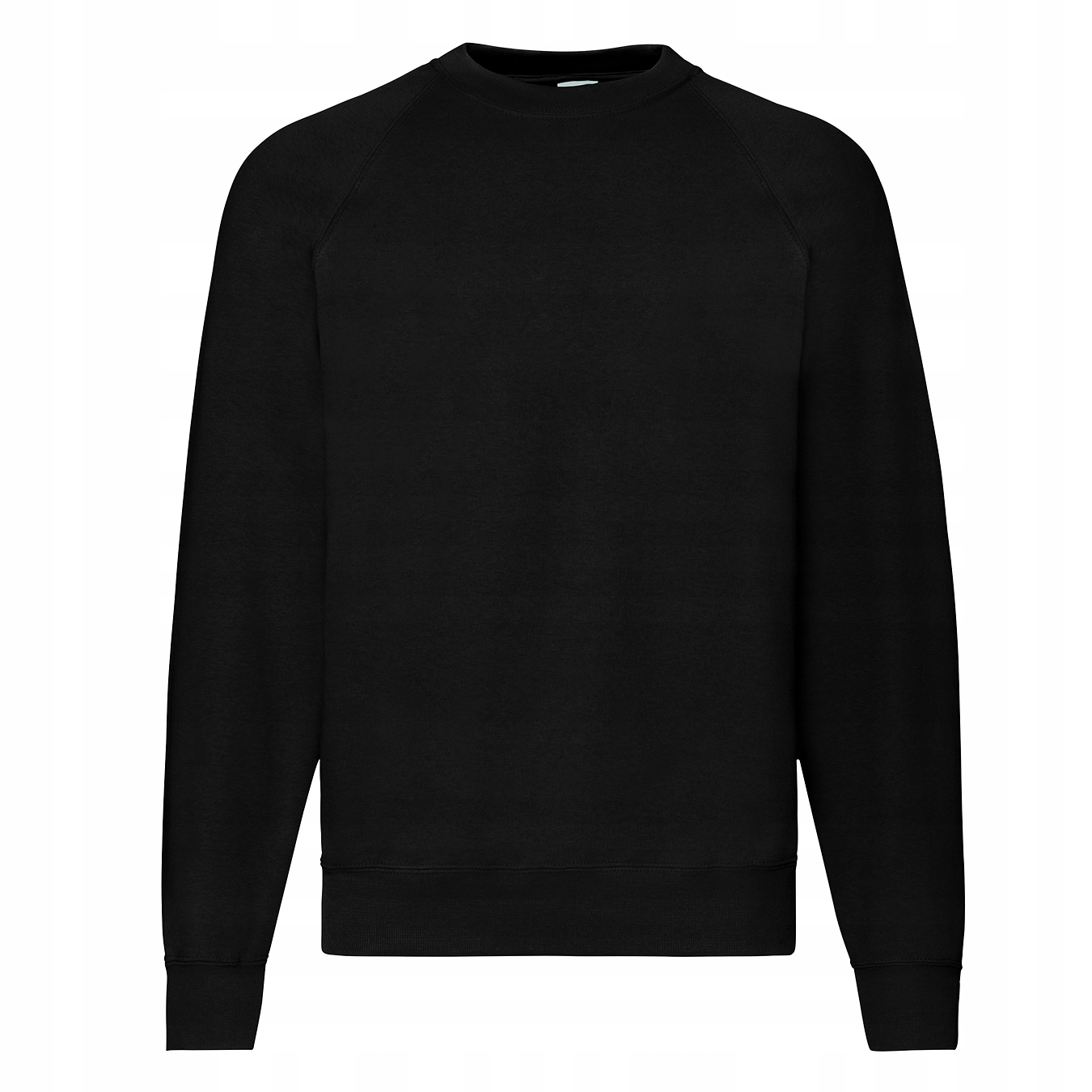 Męska GRUBA Bluza Raglan - CLASSIC - FRUIT OF THE LOOM black M Rozmiar M