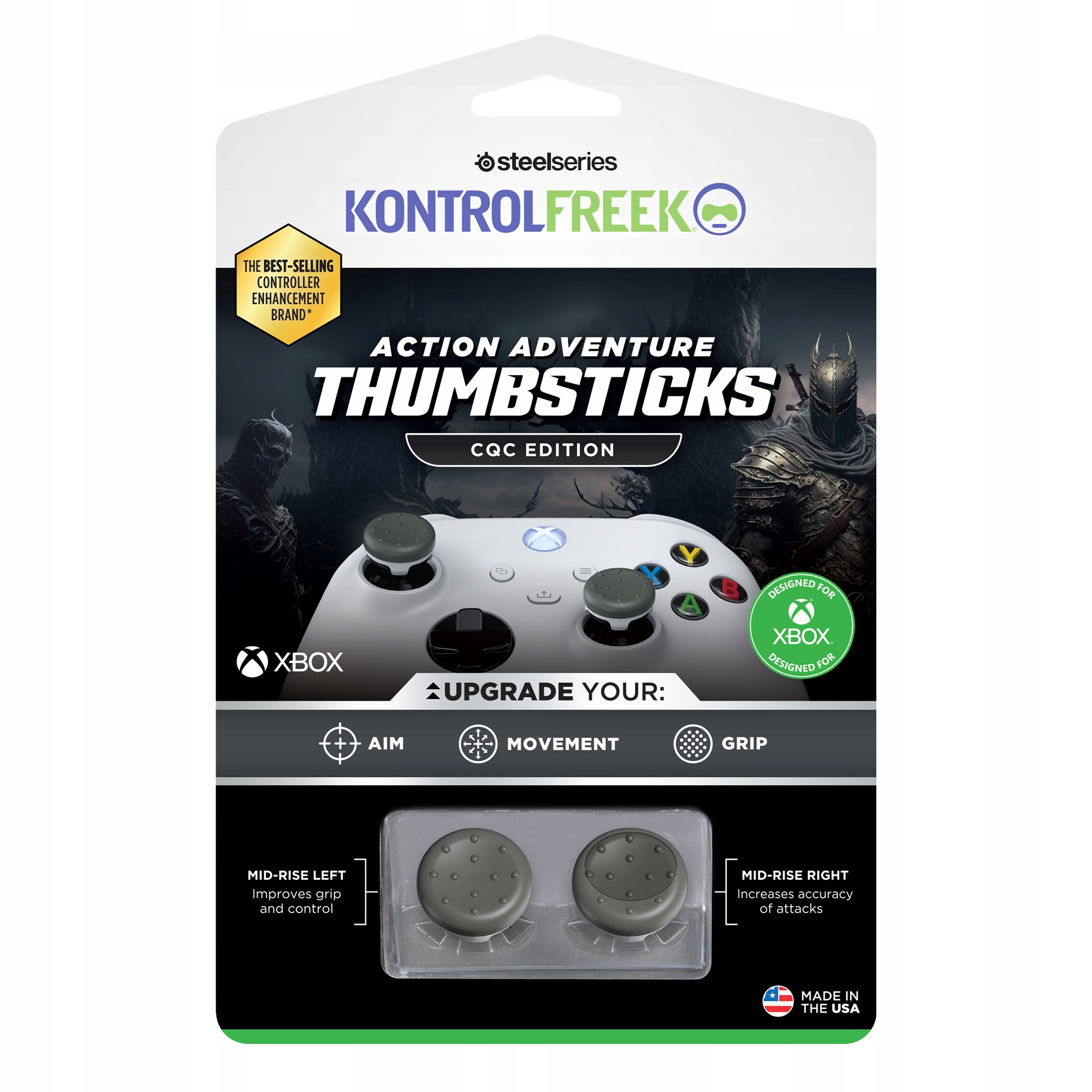 Nakładki gumki KontrolFreek Action Cqc Gray/White Kit do Xboxa