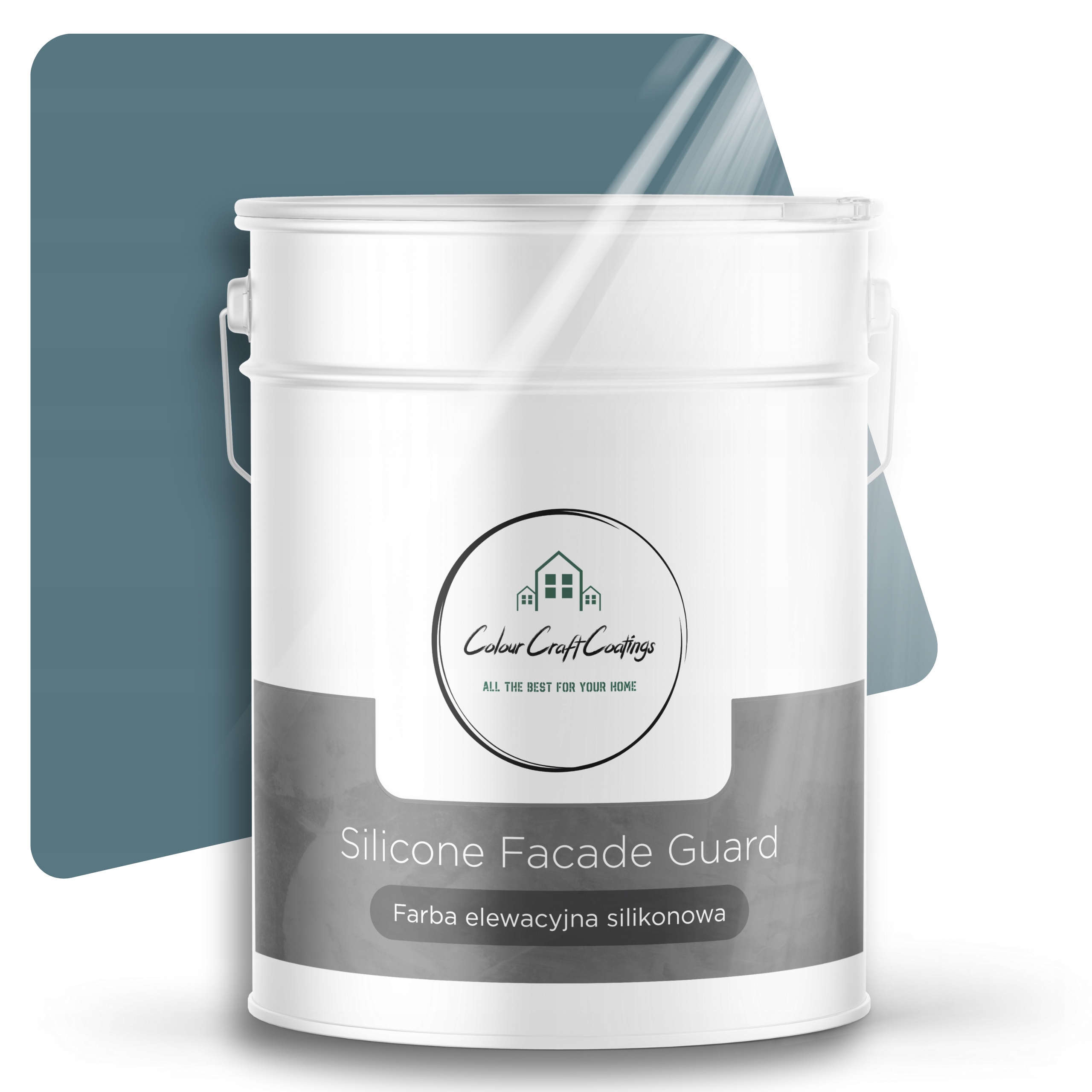 Fasádna Fasádová Silikónová Vonkajšia Farba 10L F136 Tmavo modrá