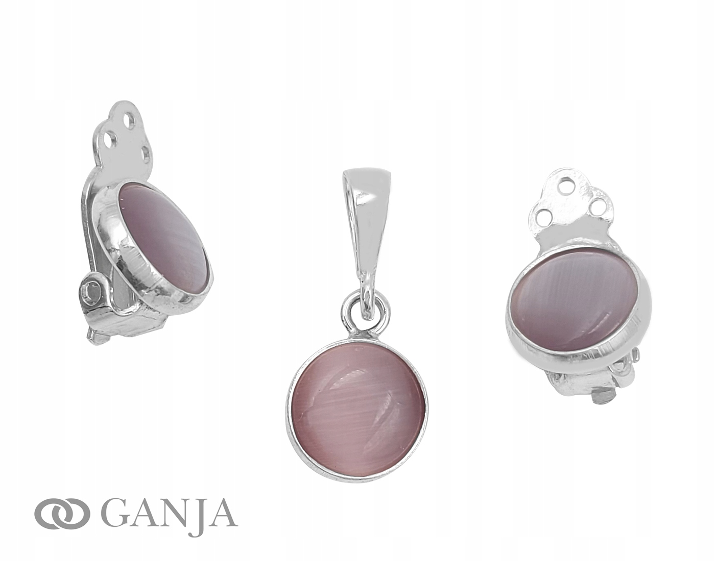 Sada náušnice s přívěskem, stříbro o ryzosti 925