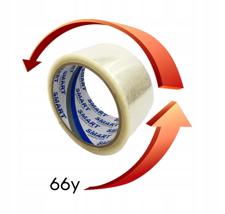 TAŚMA PAKOWA 48/66y KLEJĄCA TRANSPAR SMART 48x66 Szerokość 48 mm